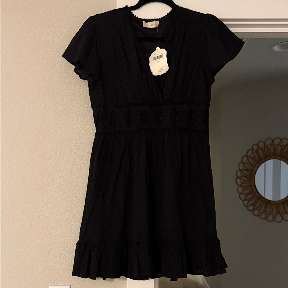 NWT Altar'd State Black Lace-Trimmed Dress, women’s medium